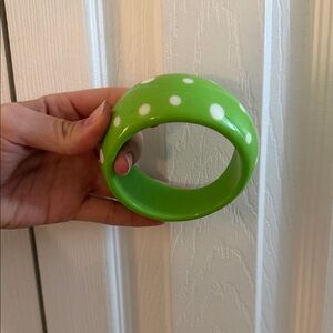 Green Polka Dot Bangle